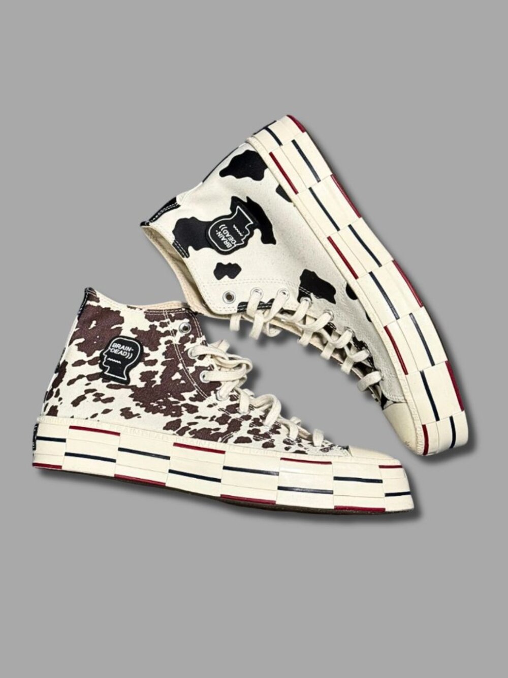 CONVERSE x BRAIN DEAD Chuck 70 Hi Cow Print High Top Sneakers Sz 11 169946C